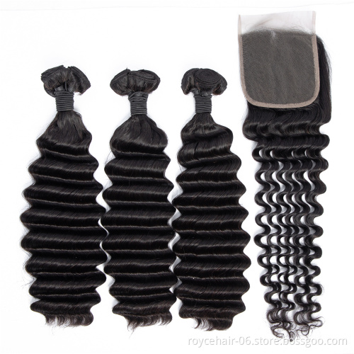 Fumi Super Double Drawn Deep Curly Virgin Hair, Raw Indian Hair Curly Weave Bundles Human Hair Extension